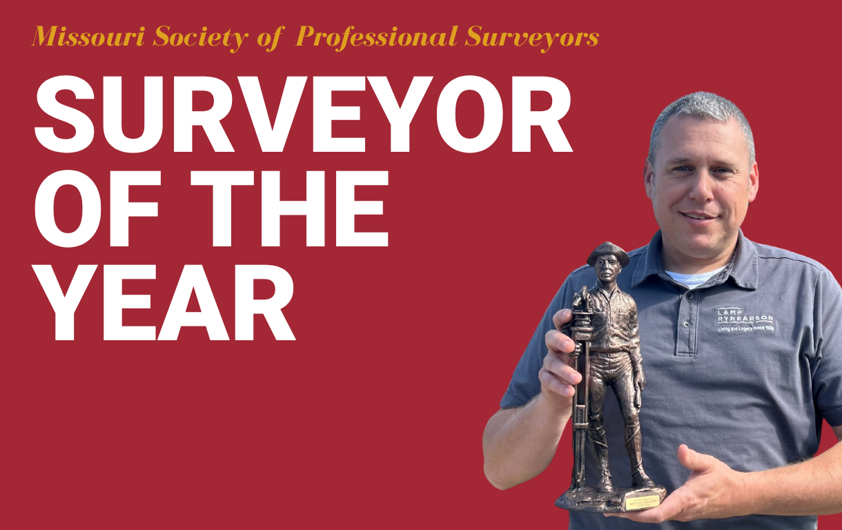 Surveryor of the Year, Kellan, with his award