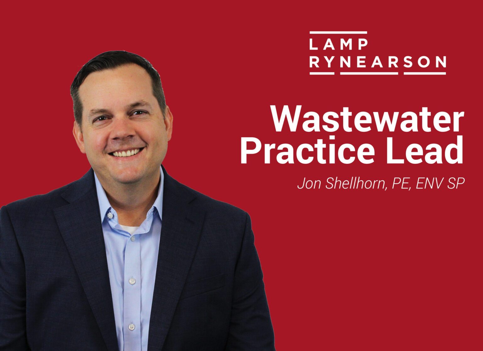 Jon Shellhorn, PE, Appointed Wastewater Practice Lead - Lamp Rynearson